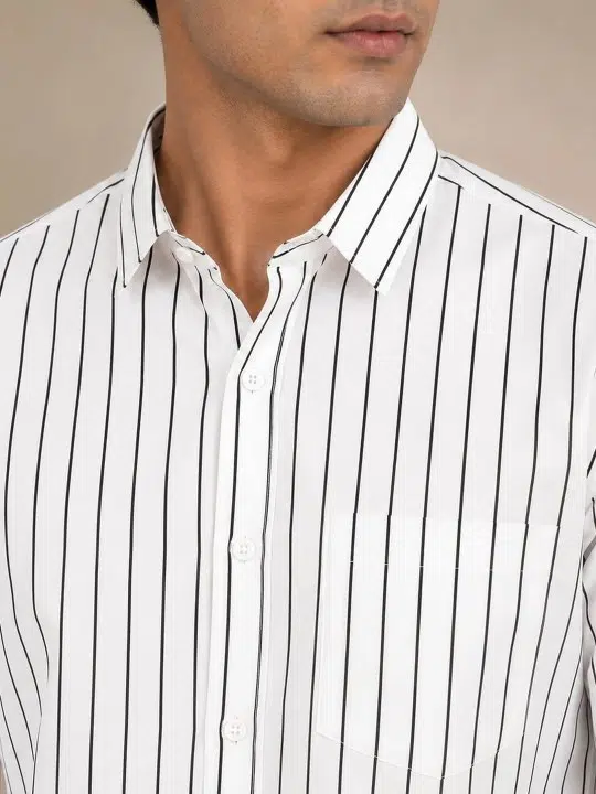 Men's Slim-Fit Stripe Shirt – Style 608