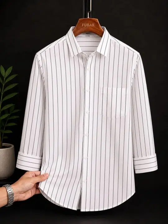 Men's Slim-Fit Stripe Shirt – Style 608