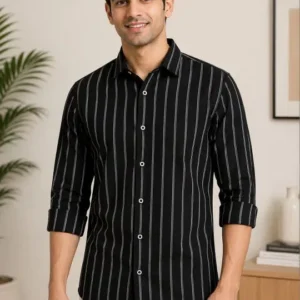 Men's Slim-Fit Stripe Shirt – Style 626