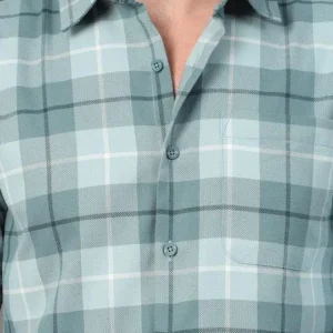 Men's Slim-Fit Tartan-Check Shirt – Style 052