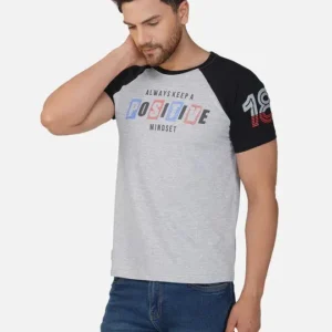 Men's Slim-Fit Typography-Print Cotton T-Shirt – Style 424