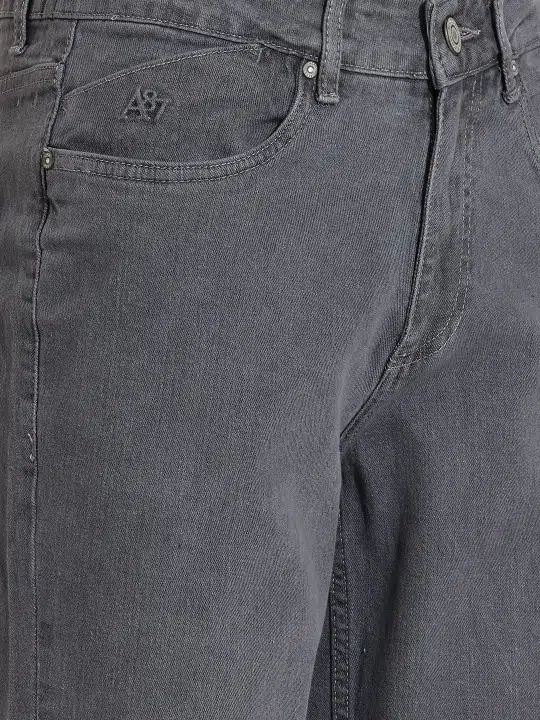 Men's Straight-Fit Heavy-Fade Stretch Jeans – Style 080