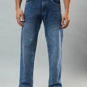 Men's Straight-Fit Mid-Rise Light-Fade Stretch Jeans – Style 121