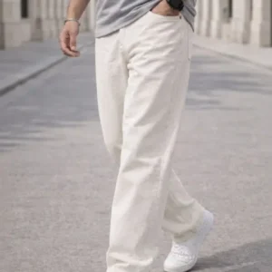 Men's Straight-Fit Mid-Rise Stretch Jeans – Style 000