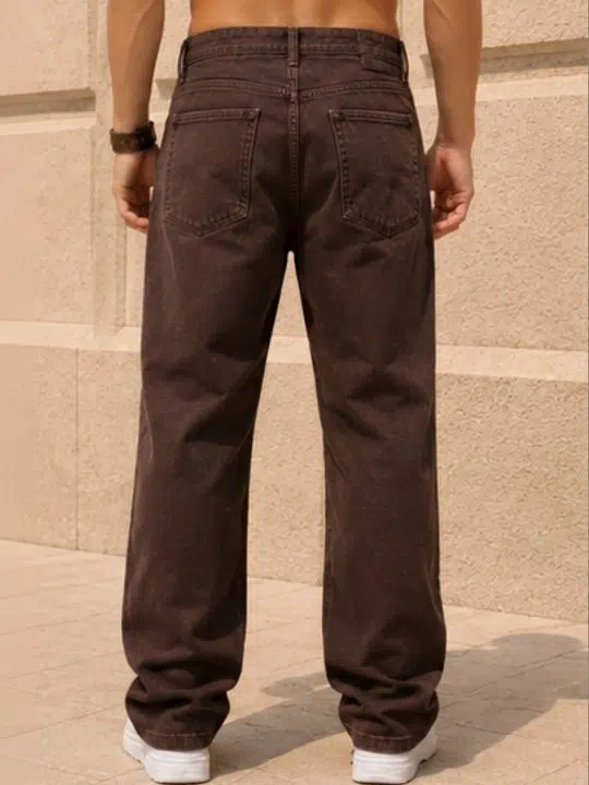 Men's Straight-Fit Mid-Rise Stretch Jeans – Style 038