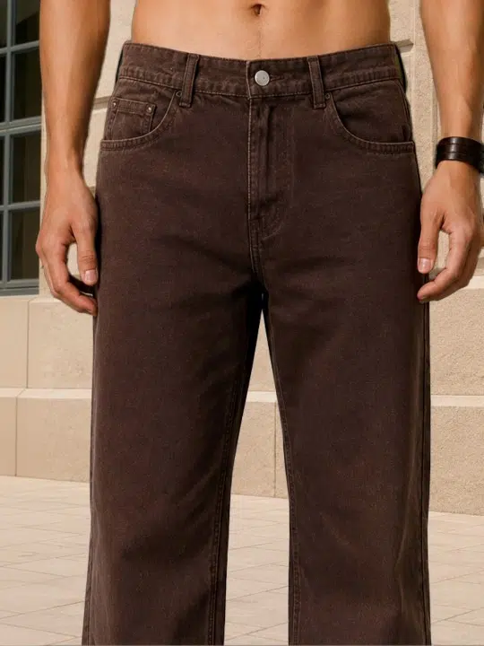 Men's Straight-Fit Mid-Rise Stretch Jeans – Style 038