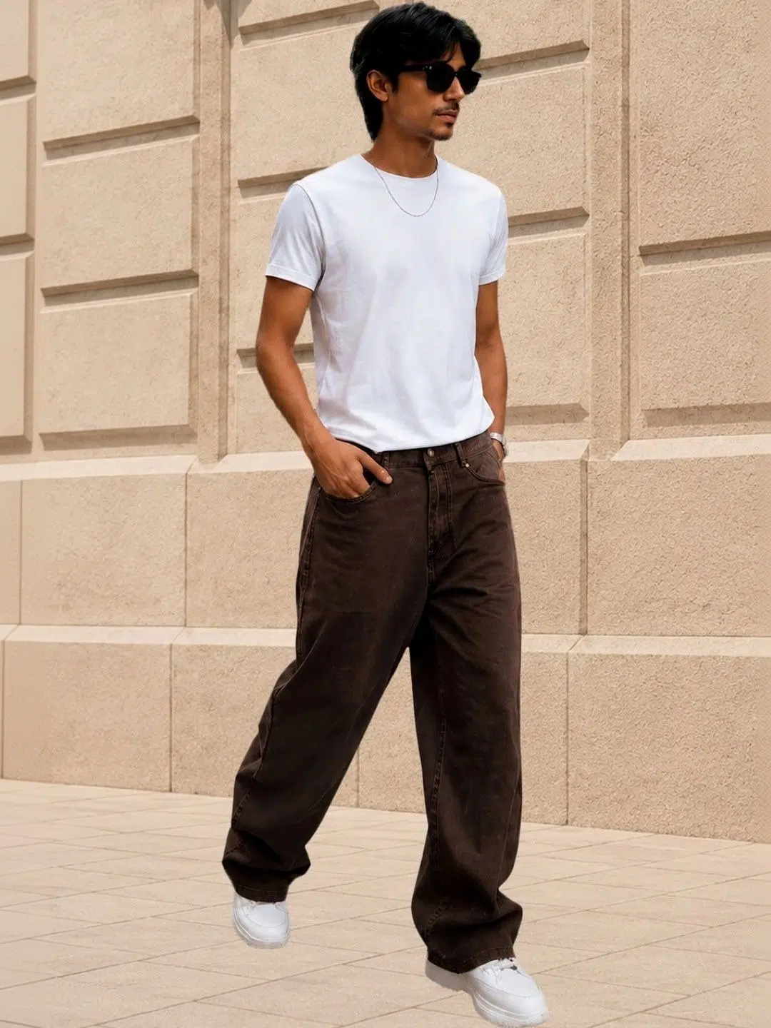 Men's Straight-Fit Mid-Rise Stretch Jeans – Style 038