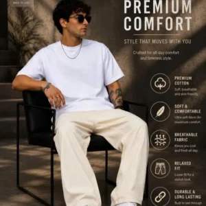 Men's Straight-Fit Mid-Rise Stretch Jeans – Style 107
