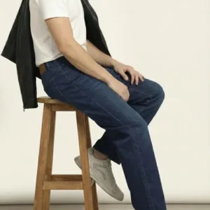 Men's Straight-Fit Mid-Rise Stretch Jeans – Style 572