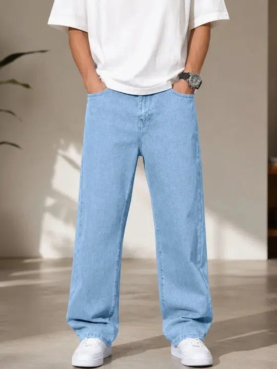 Men's Straight-Fit Mid-Rise Stretch Jeans – Style 694