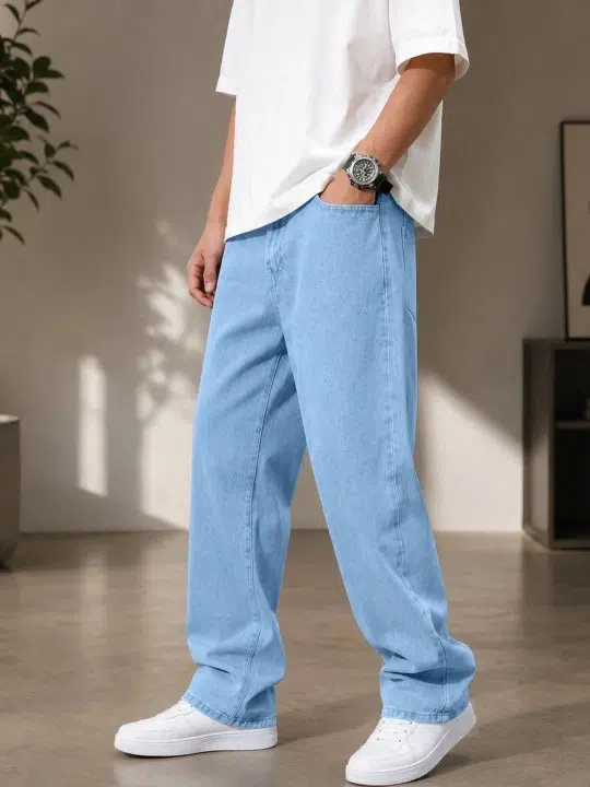 Men's Straight-Fit Mid-Rise Stretch Jeans – Style 694