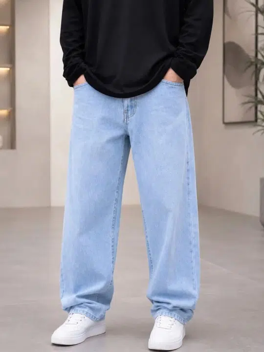 Men's Straight-Fit Mid-Rise Stretch Jeans – Style 696
