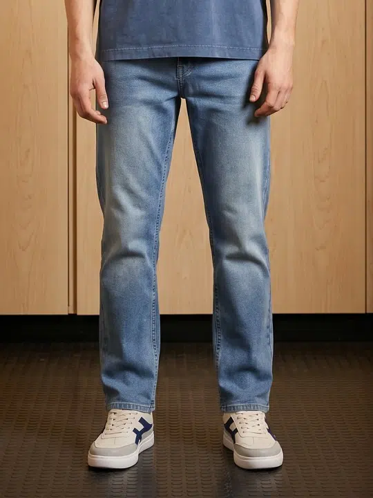 Men's Straight-Fit Stretch Jeans – Style 625