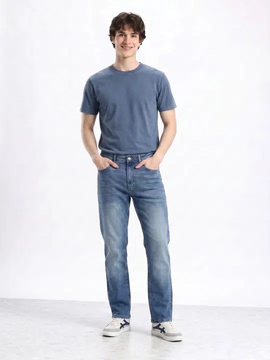 Men's Straight-Fit Stretch Jeans – Style 625