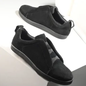 Men's Suede Slip-On Sneakers – Style 496