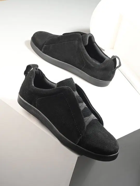 Men's Suede Slip-On Sneakers – Style 496