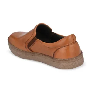 Men's Tan Leather Slip-On Sneakers – Style 832