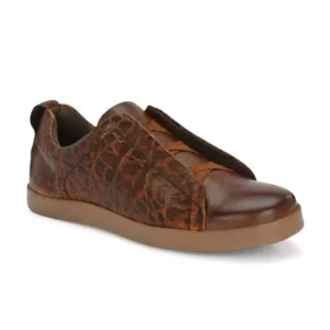 Men's Textured Leather Sneakers – Style 811