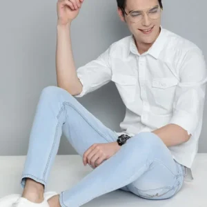 Men's White Slim-Fit Shirt – Style 678