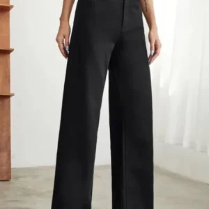 Women's Black Straight-Fit High-Rise Stretch Jeans – Style 882