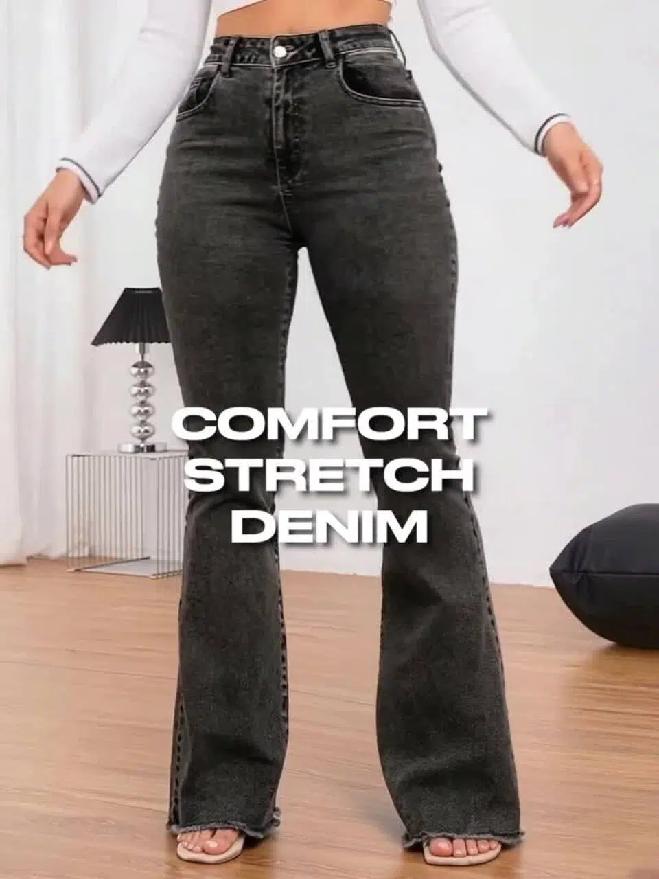 Women's Bootcut Mid-Rise Stretch Jeans – Style 958