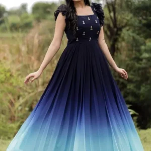 Women's Embroidered Fit-&-Flare Ethnic Dress – Style 169