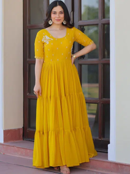 Women's Embroidered Maxi Dress – Style 947
