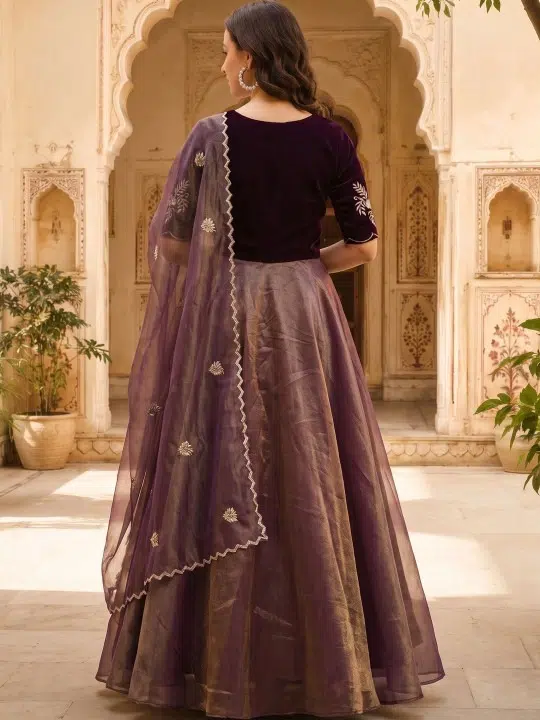 Women's Embroidered Maxi Gown – Style 666