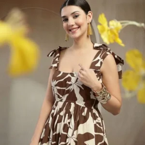 Women's Floral-Print Ethnic Dress – Style 788