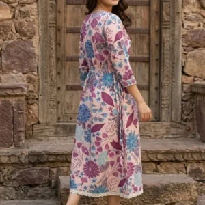 Women's Floral-Print Fit-&-Flare Maternity Dress – Style 300
