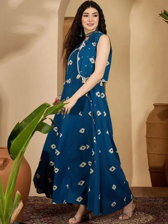 Women's Print Ethnic Dress – Style 930