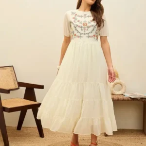 Women's Print Tiered Maxi Dress – Style 392