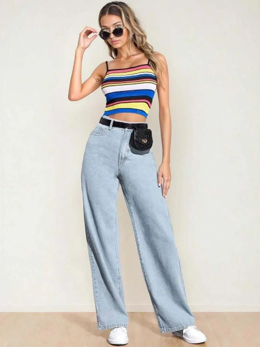 Women's Straight-Fit High-Rise Stretch Jeans – Style 256