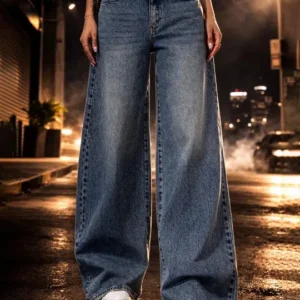 Women's Wide Leg High-Rise Stretch Jeans – Style 774