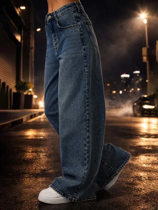 Women's Wide Leg High-Rise Stretch Jeans – Style 774