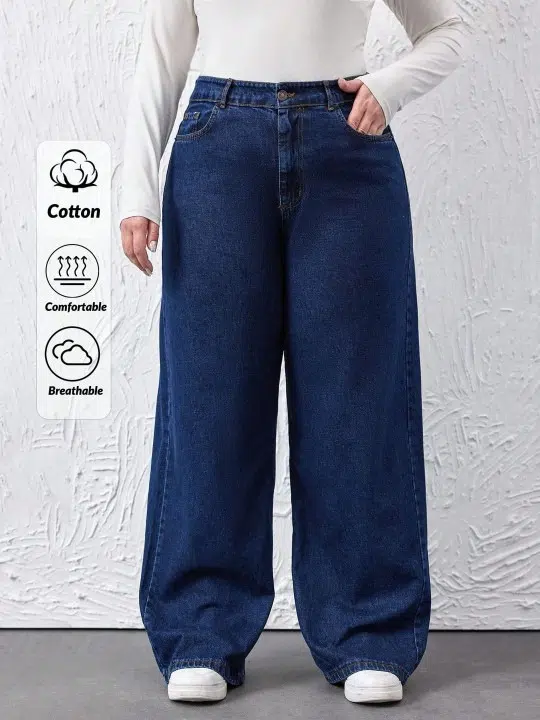 Women's Wide Leg High-Rise Stretch Jeans – Style 936