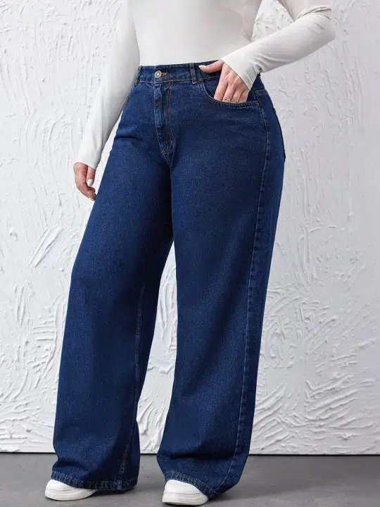Women's Wide Leg High-Rise Stretch Jeans – Style 936