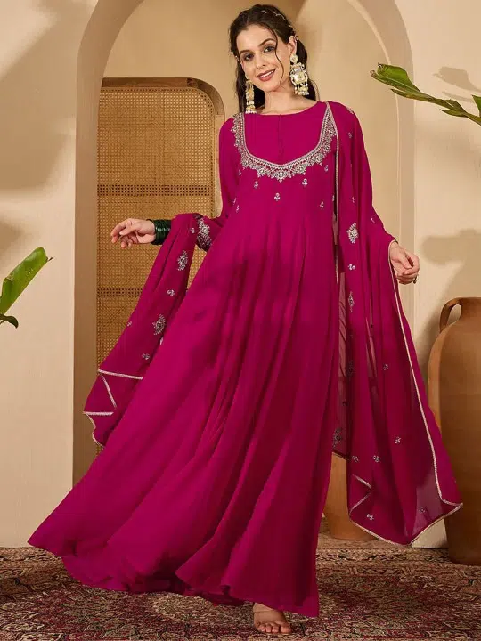 Women's Zari-Sequin Maxi Gown – Style 211