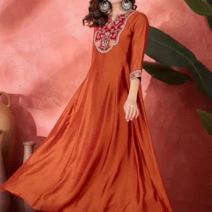 Women's Zari-Sequin Maxi Gown – Style 711